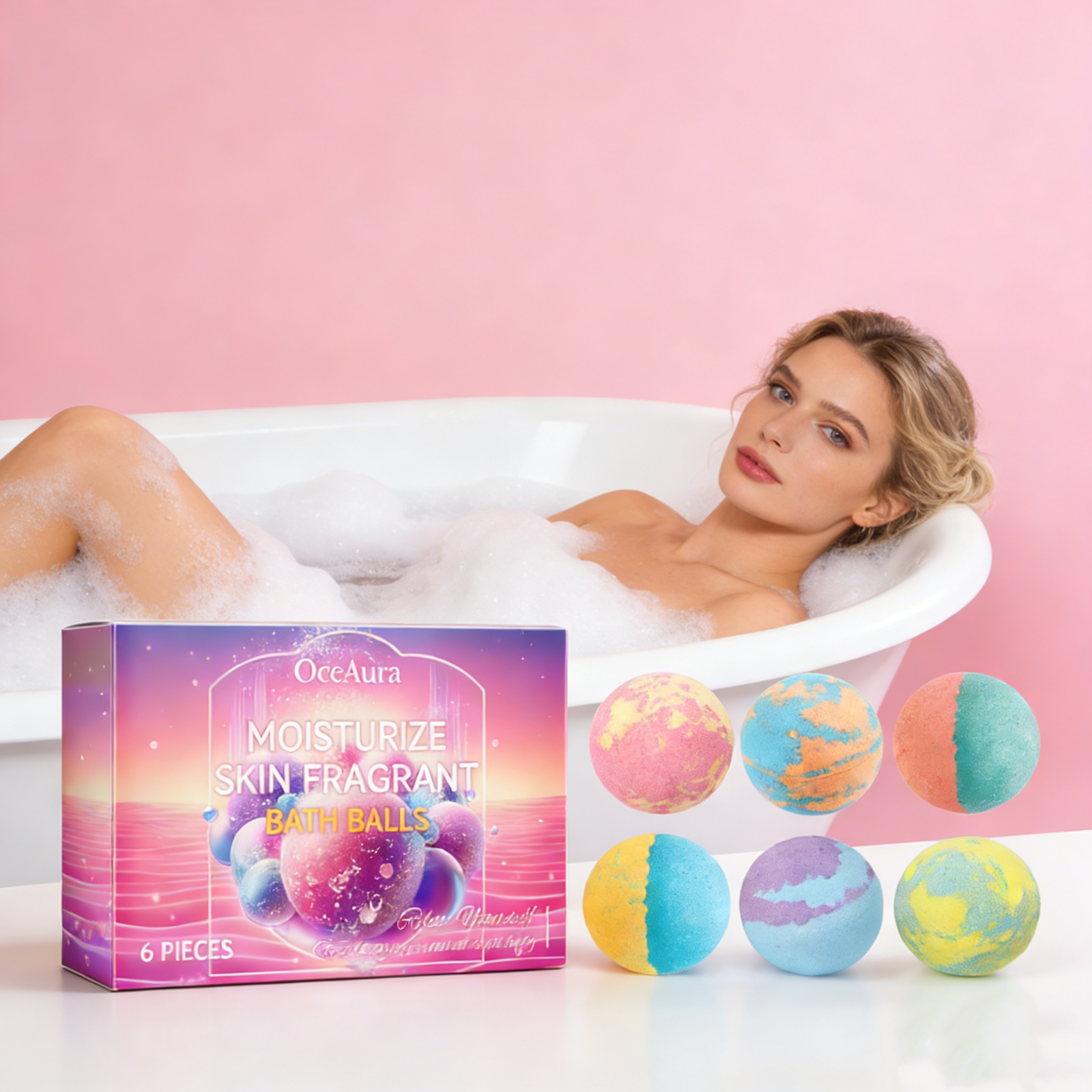 Relax - Spa & Wellness - 6PCS Colorful Bath Balls Gift Set