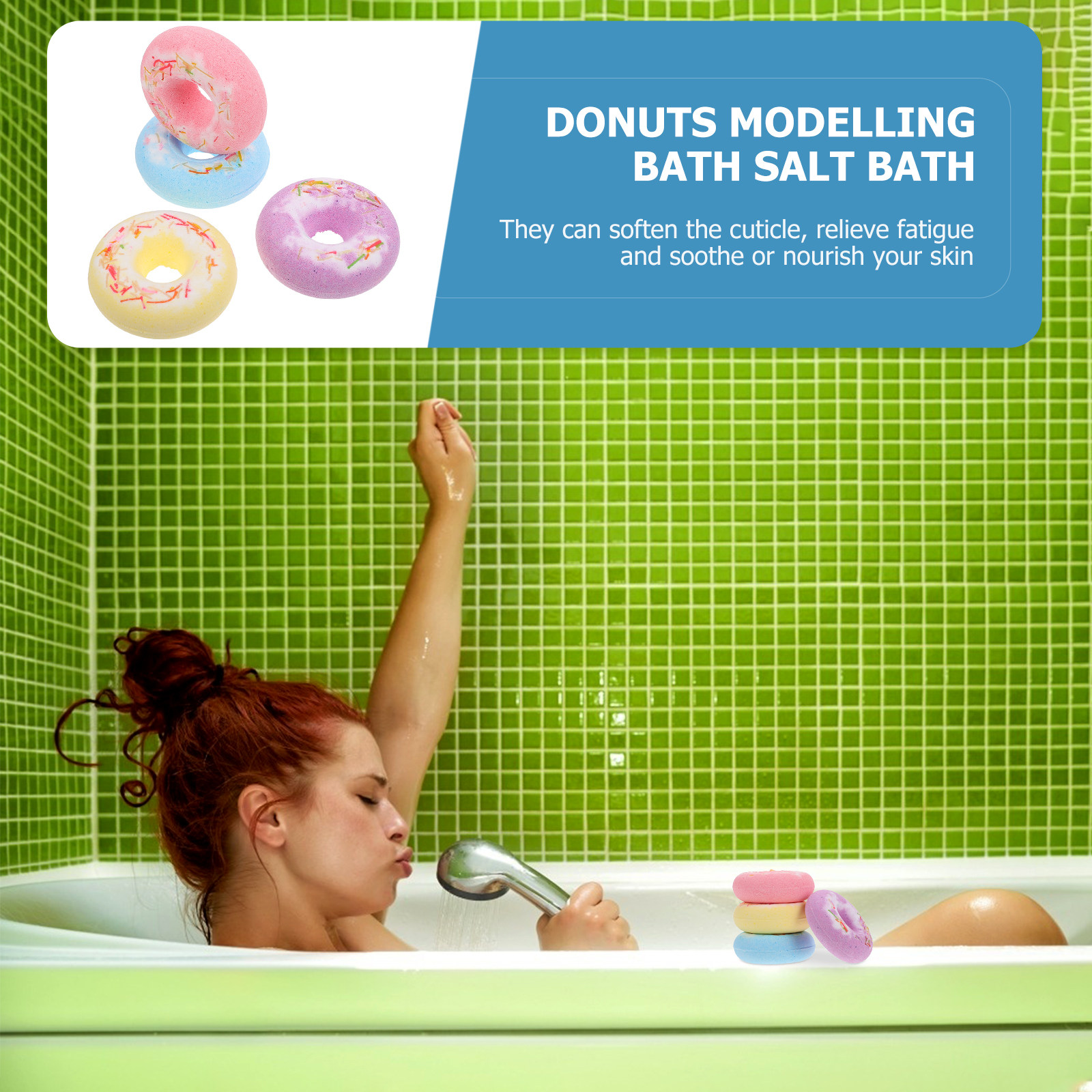 Relax - Spa & Wellness - 4Pcs Bath Salt Balls Cake Shape