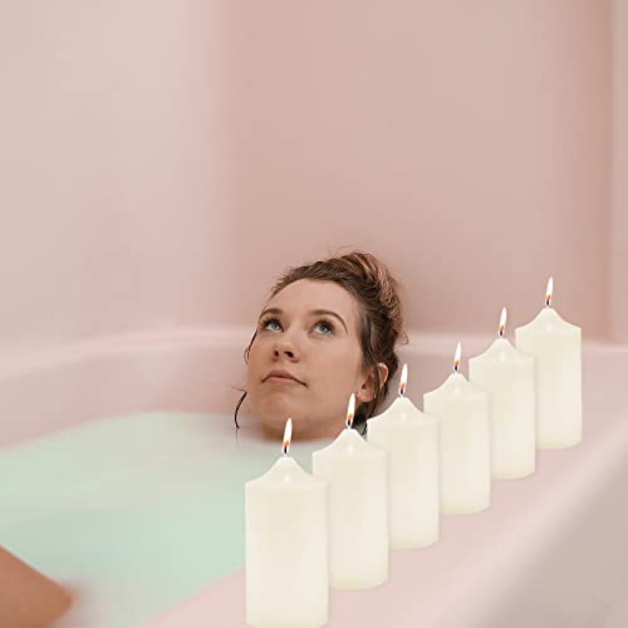 Unscented Pillar Candles for W - Relax - Spa & Wellness recension och pris