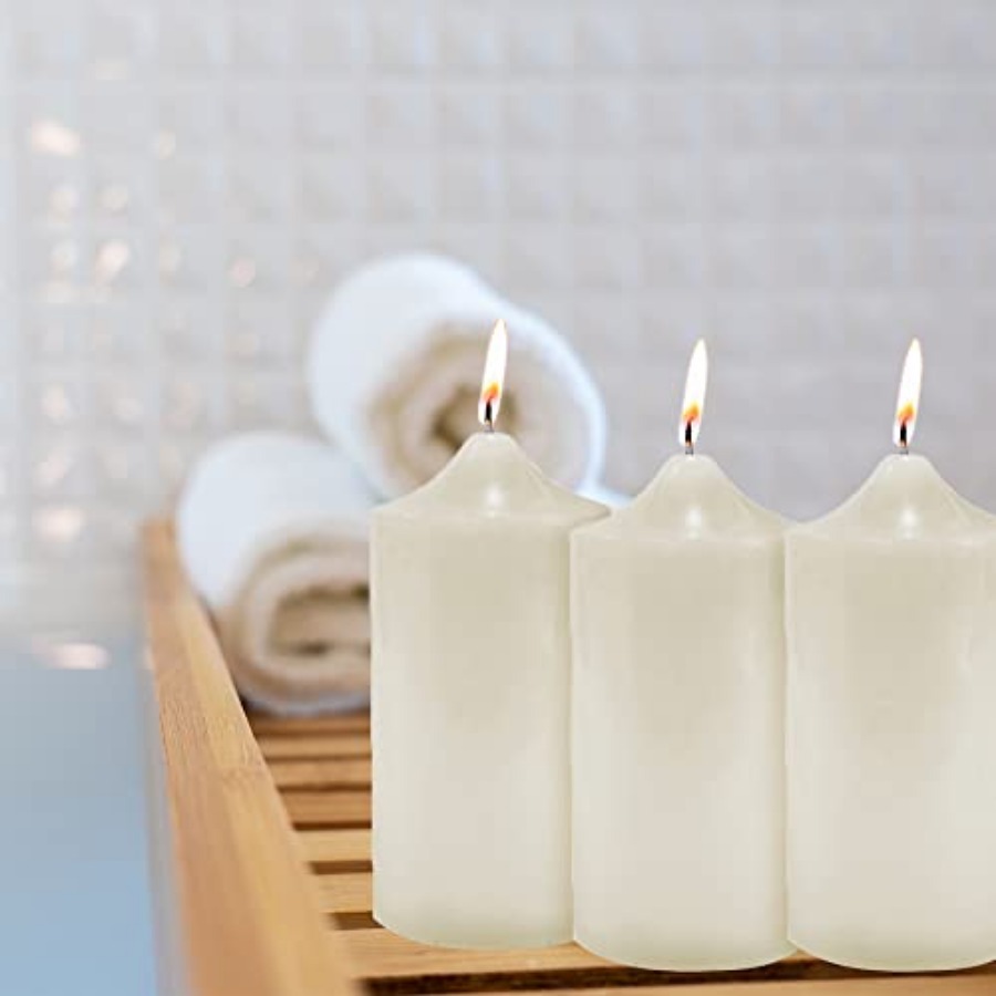 Unscented Pillar Candles for W - Relax - Spa & Wellness recension och pris