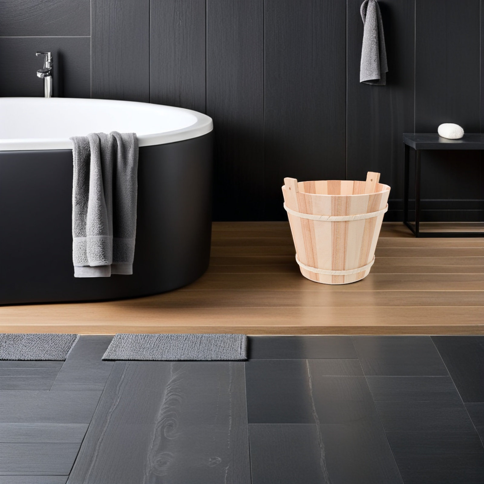 2Pcs Wooden Bucket for Aromath - Relax - Spa & Wellness recension och pris
