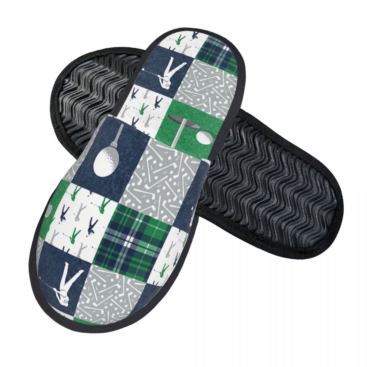 Golf Navy Plaid Guest Slippers - Spa & Wellness Hotel Diament Ustroń Opinie recension och pris