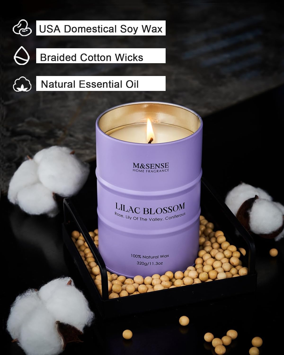 Lilac Blossom Soy Candles for  - Relax - Spa & Wellness recension och pris